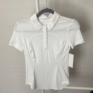 lululemon athletica White Short-Sleeve Polo Shirt